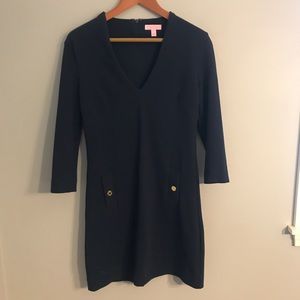 Lily Pulitzer navy 3/4 sleeve dress